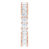 10K Gold Square Lab-Grown Diamond Shared-Prong Eternity Band – 3x3 mm Stones - Rose Gold - view 4