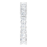 10K Gold Square Natural Diamond Shared-Prong Eternity Band – 3x3 mm Stones - White Gold - view 4