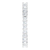 10K Gold Square Natural Diamond Shared-Prong Eternity Band – 2x2 mm Stones - White Gold - view 4