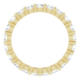 10K Gold Round Natural Diamond Shared-Prong Eternity Band – 2.5 mm Stones - Yellow Gold - view 2