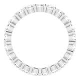 10K Gold Round Natural Diamond Shared-Prong Eternity Band – 2.5 mm Stones - White Gold - view 2