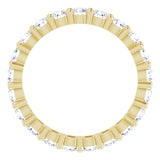 10K Gold Round Natural Diamond Shared-Prong Eternity Band – 2.5 mm Stones - Yellow Gold - view 2