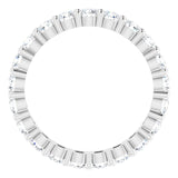 10K Gold Round Natural Diamond Shared-Prong Eternity Band – 2.5 mm Stones - White Gold - view 2