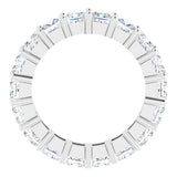 10K Gold Square Lab-Grown Diamond Shared-Prong Eternity Band – 4x4 mm Stones - White Gold - view 2