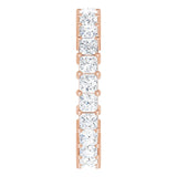 10K Gold Square Lab-Grown Diamond Shared-Prong Eternity Band – 2.75x2.75 mm Stones - Rose Gold - view 4