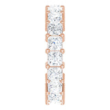 10K Gold Square Lab-Grown Diamond Shared-Prong Eternity Band – 3.75x3.75 mm Stones - Rose Gold - view 4