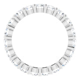 10K Gold Round Lab-Grown Diamond Shared-Prong Eternity Band – 3.5 mm Stones - White Gold - view 2