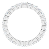 10K Gold Square Lab-Grown Diamond Shared-Prong Eternity Band – 2.75x2.75 mm Stones - White Gold - view 2