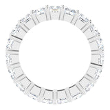 10K Gold Square Natural Diamond Shared-Prong Eternity Band – 3.75x3.75 mm Stones - White Gold - view 2