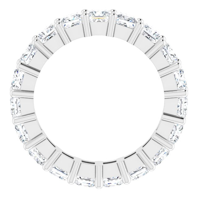 10K Gold Square Natural Diamond Shared-Prong Eternity Band – 3.75x3.75 mm Stones - White Gold - view 2