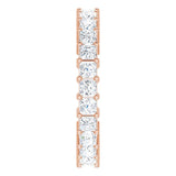 10K Gold Square Natural Diamond Shared-Prong Eternity Band – 2.5x2.5 mm Stones - Rose Gold - view 4