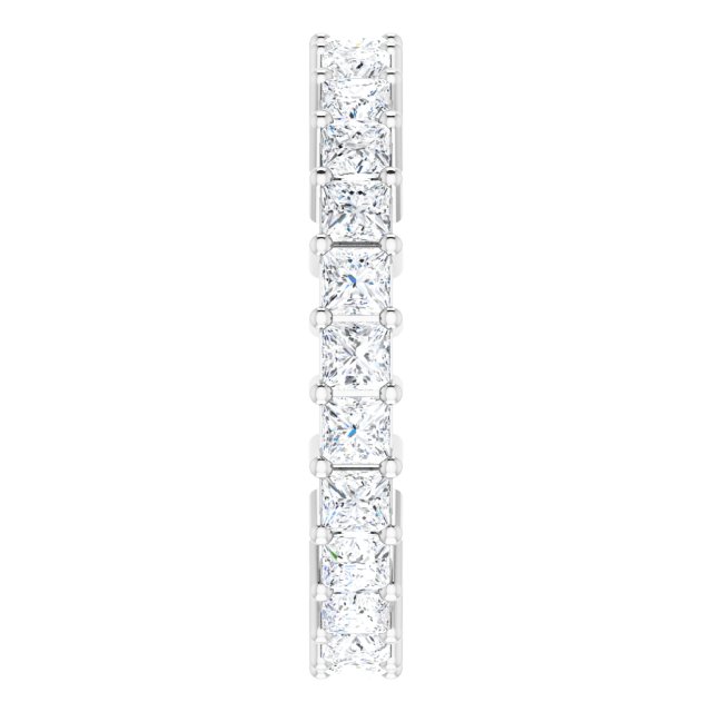 Platinum Square Lab-Grown Diamond Shared-Prong Eternity Band – 2.5x2.5 mm Stones - view 4