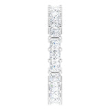 10K Gold Square Natural Diamond Shared-Prong Eternity Band – 2.5x2.5 mm Stones - White Gold - view 4