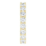 10K Gold Round Natural Diamond Shared-Prong Eternity Band – 2.5 mm Stones - Yellow Gold - view 4
