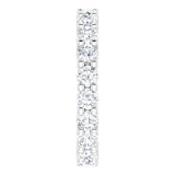 10K Gold Round Lab-Grown Diamond Shared-Prong Eternity Band – 2.5 mm Stones - White Gold - view 4