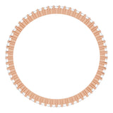 10K Gold Round Lab-Grown Diamond Shared-Prong Eternity Band – 1 mm Stones - Rose Gold - view 2