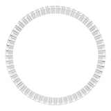 10K Gold Round Natural Diamond Shared-Prong Eternity Band – 1 mm Stones - White Gold - view 2