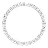 10K Gold Round Lab-Grown Diamond Shared-Prong Eternity Band – 1.7 mm Stones - White Gold - view 2