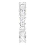 10K Gold Square Natural Diamond Shared-Prong Eternity Band – 3.25x3.25 mm Stones - White Gold - view 4