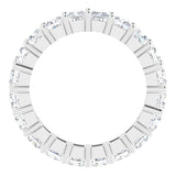 10K Gold Square Lab-Grown Diamond Shared-Prong Eternity Band – 3.5x3.5 mm Stones - White Gold - view 2