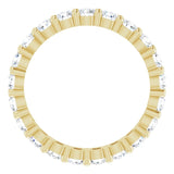 10K Gold Round Natural Diamond Shared-Prong Eternity Band – 2.5 mm Stones - Yellow Gold - view 2
