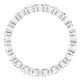 10K Gold Round Natural Diamond Shared-Prong Eternity Band – 2.5 mm Stones - White Gold - view 2