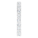 10K Gold Round Lab-Grown Diamond Shared-Prong Eternity Band – 2.5 mm Stones - White Gold - view 4