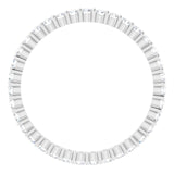 10K Gold Round Lab-Grown Diamond Shared-Prong Eternity Band – 1.75 mm Stones - White Gold - view 2