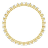 10K Gold Round Natural Diamond Shared-Prong Eternity Band – 2 mm Stones - Yellow Gold - view 2