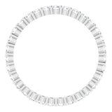 10K Gold Round Lab-Grown Diamond Shared-Prong Eternity Band – 2 mm Stones - White Gold - view 2
