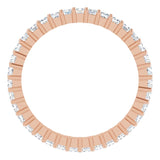 10K Gold Square Natural Diamond Shared-Prong Eternity Band – 1.75x1.75 mm Stones - Rose Gold - view 2