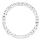 10K Gold Square Natural Diamond Shared-Prong Eternity Band – 1.75x1.75 mm Stones - White Gold - view 2