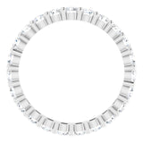 10K Gold Round Lab-Grown Diamond Shared-Prong Eternity Band – 2.75 mm Stones - White Gold - view 2