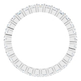 10K Gold Square Lab-Grown Diamond Shared-Prong Eternity Band – 2.25x2.25 mm Stones - White Gold - view 2