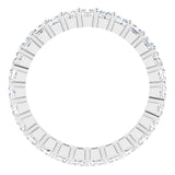 10K Gold Square Natural Diamond Shared-Prong Eternity Band – 2.5x2.5 mm Stones - White Gold - view 2