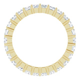 14K Gold Square Lab-Grown Diamond Shared-Prong Eternity Band – 2.5x2.5 mm Stones - Yellow Gold - view 2