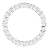 10K Gold Square Natural Diamond Shared-Prong Eternity Band – 2.5x2.5 mm Stones - White Gold - view 2