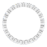 10K Gold Round Natural Diamond Shared-Prong Eternity Band – 2.5 mm Stones - White Gold - view 2
