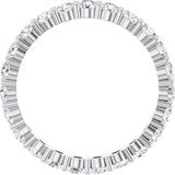 10K Gold Round Natural Diamond Shared-Prong Eternity Band – 2.5 mm Stones - White Gold - view 2
