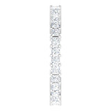 10K Gold Square Natural Diamond Shared-Prong Eternity Band – 2x2 mm Stones - White Gold - view 4