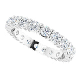 10K Gold Round Lab-Grown Diamond Shared-Prong Eternity Band – 2.5 mm Stones - White Gold - view 5