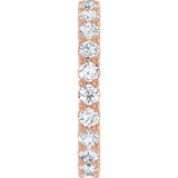 10K Gold Round Lab-Grown Diamond Shared-Prong Eternity Band – 2.5 mm Stones - Rose Gold - view 4