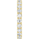 14K Gold Round Natural Diamond Shared-Prong Eternity Band – 2.5 mm Stones - Yellow Gold - view 4