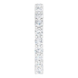 10K Gold Round Lab-Grown Diamond Shared-Prong Eternity Band – 2.5 mm Stones - White Gold - view 4