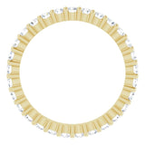 10K Gold Round Lab-Grown Diamond Shared-Prong Eternity Band – 1.7 mm Stones - Yellow Gold - view 2