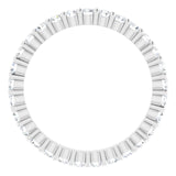 10K Gold Round Lab-Grown Diamond Shared-Prong Eternity Band – 1.7 mm Stones - White Gold - view 2