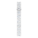 10K Gold Round Lab-Grown Diamond Shared-Prong Eternity Band – 2.5 mm Stones - White Gold - view 4