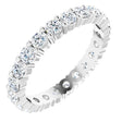 Platinum Round Lab-Grown Diamond Shared-Prong Eternity Band – 2.5 mm Stones