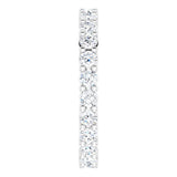 10K Gold Round Natural Diamond Shared-Prong Eternity Band – 2.5 mm Stones - White Gold - view 4