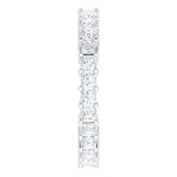 10K Gold Square Natural Diamond Shared-Prong Eternity Band – 2x2 mm Stones - White Gold - view 4